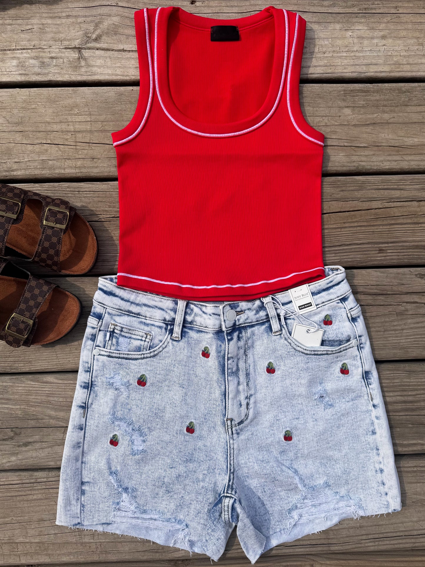 Cherry High Rise Shorts | Judy Blue