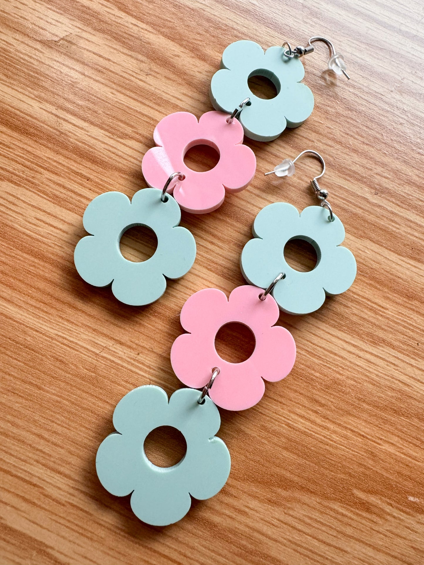 Triple Daisy Earrings