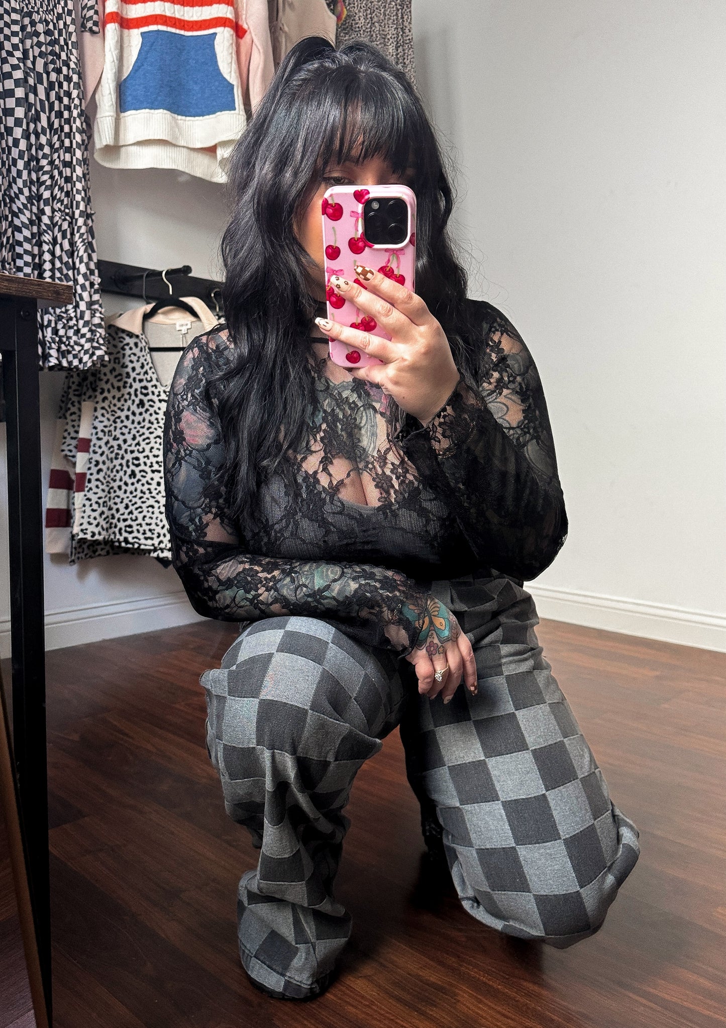 Black Mesh Top (3X left)