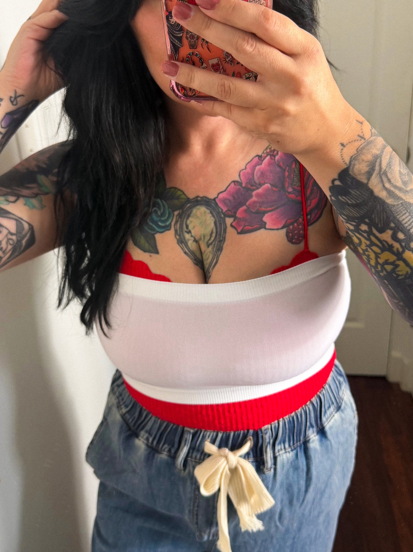 White Bandeau Top