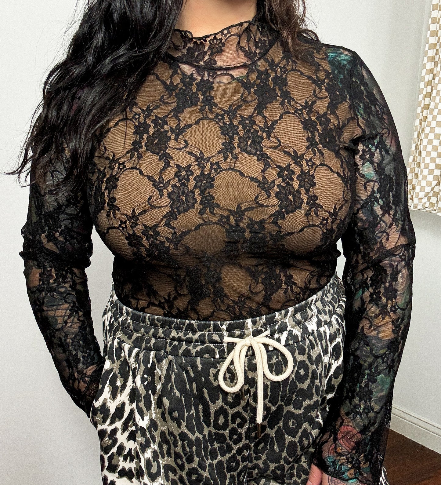 Black Mesh Top (3X left)