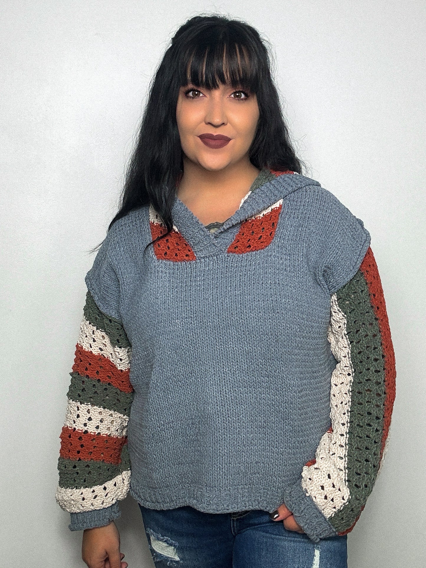 Harlow Crochet Hooded Sweater