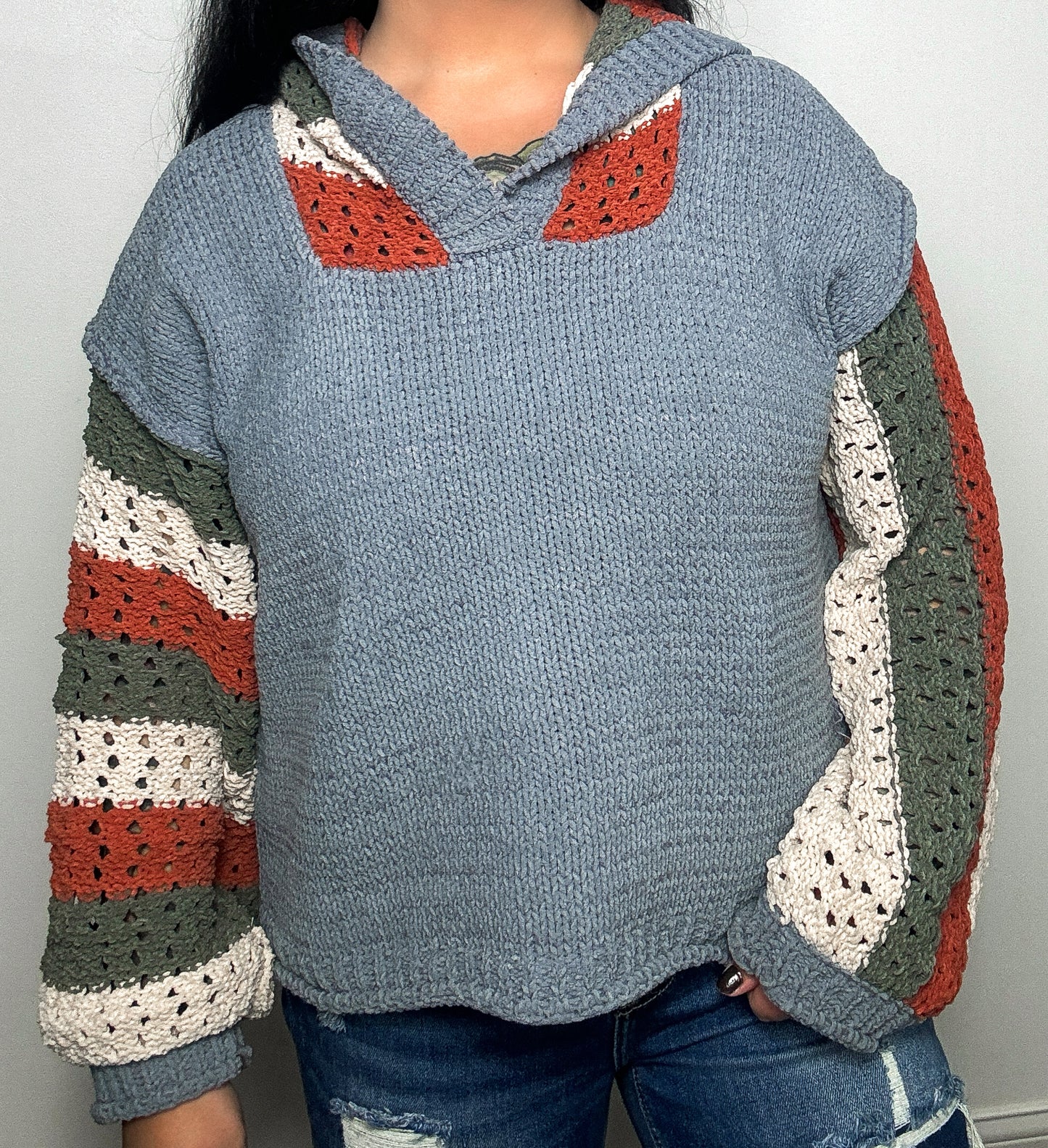 Harlow Crochet Hooded Sweater