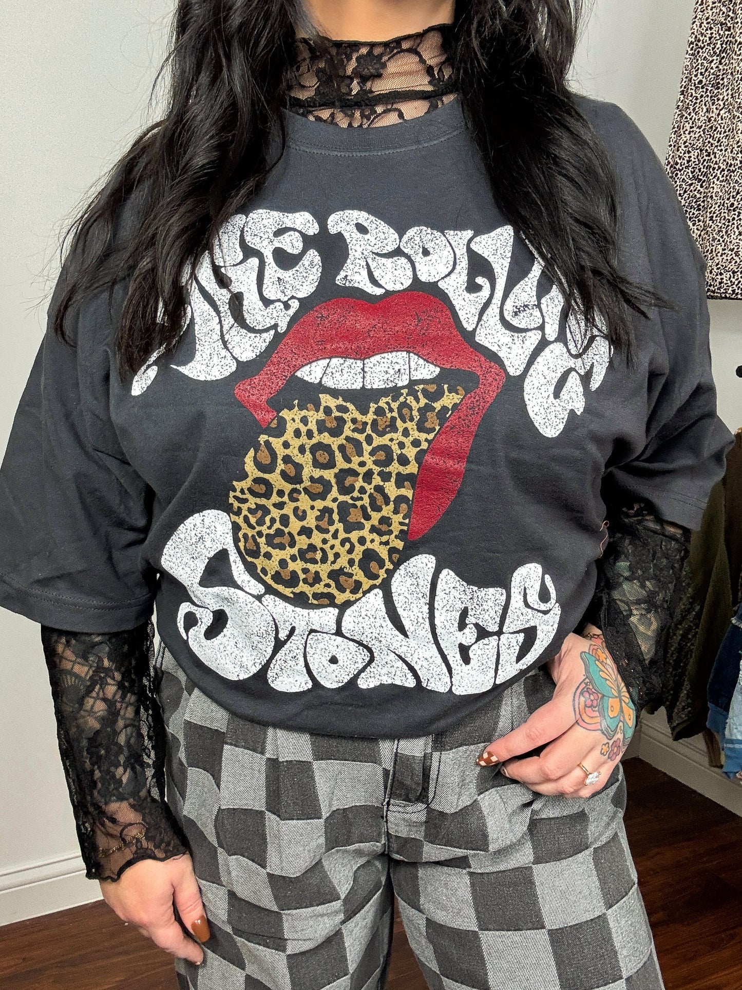 Black Mesh Top (3X left)