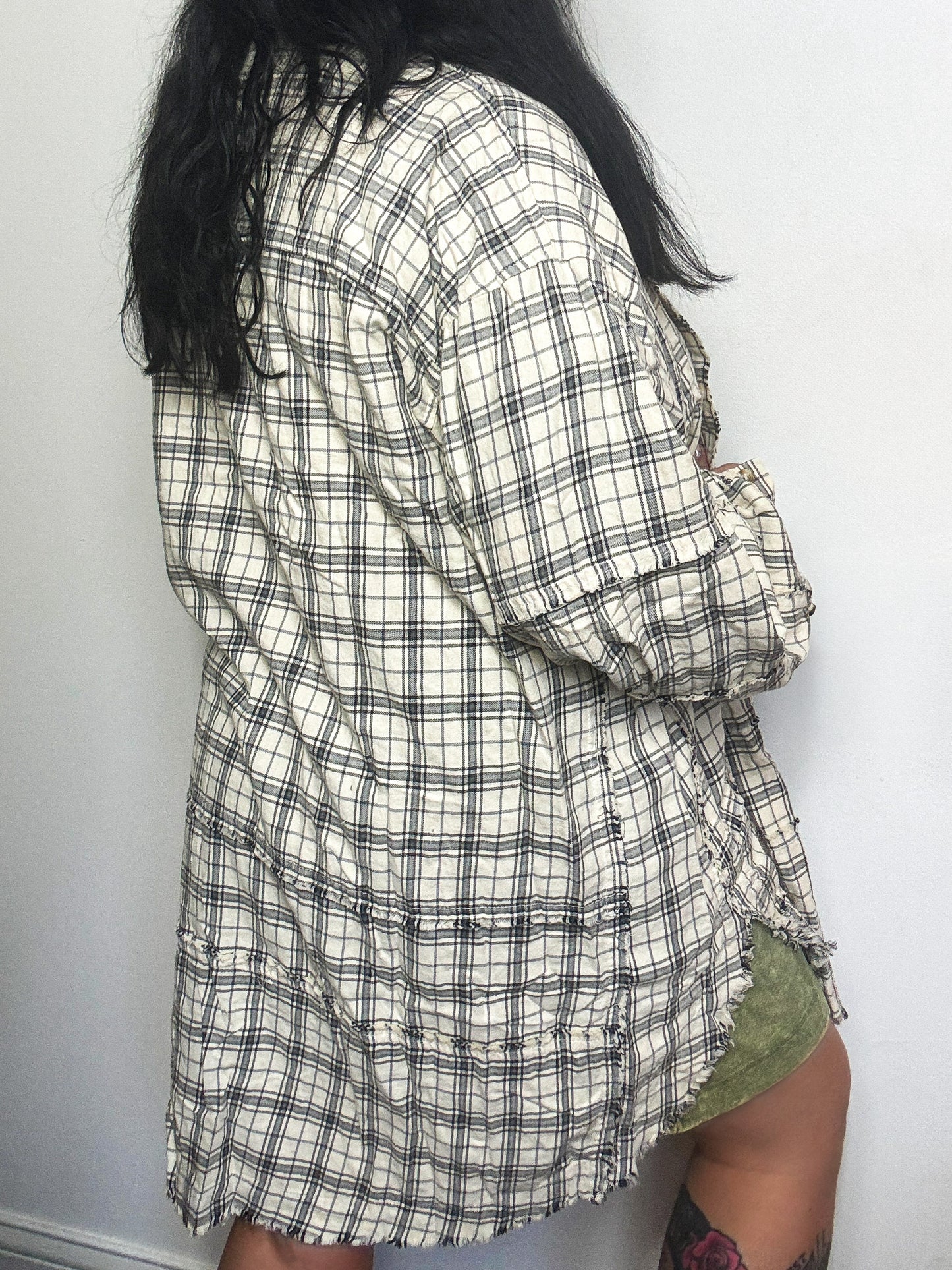 VM Plaid : Cream | OVERSIZED