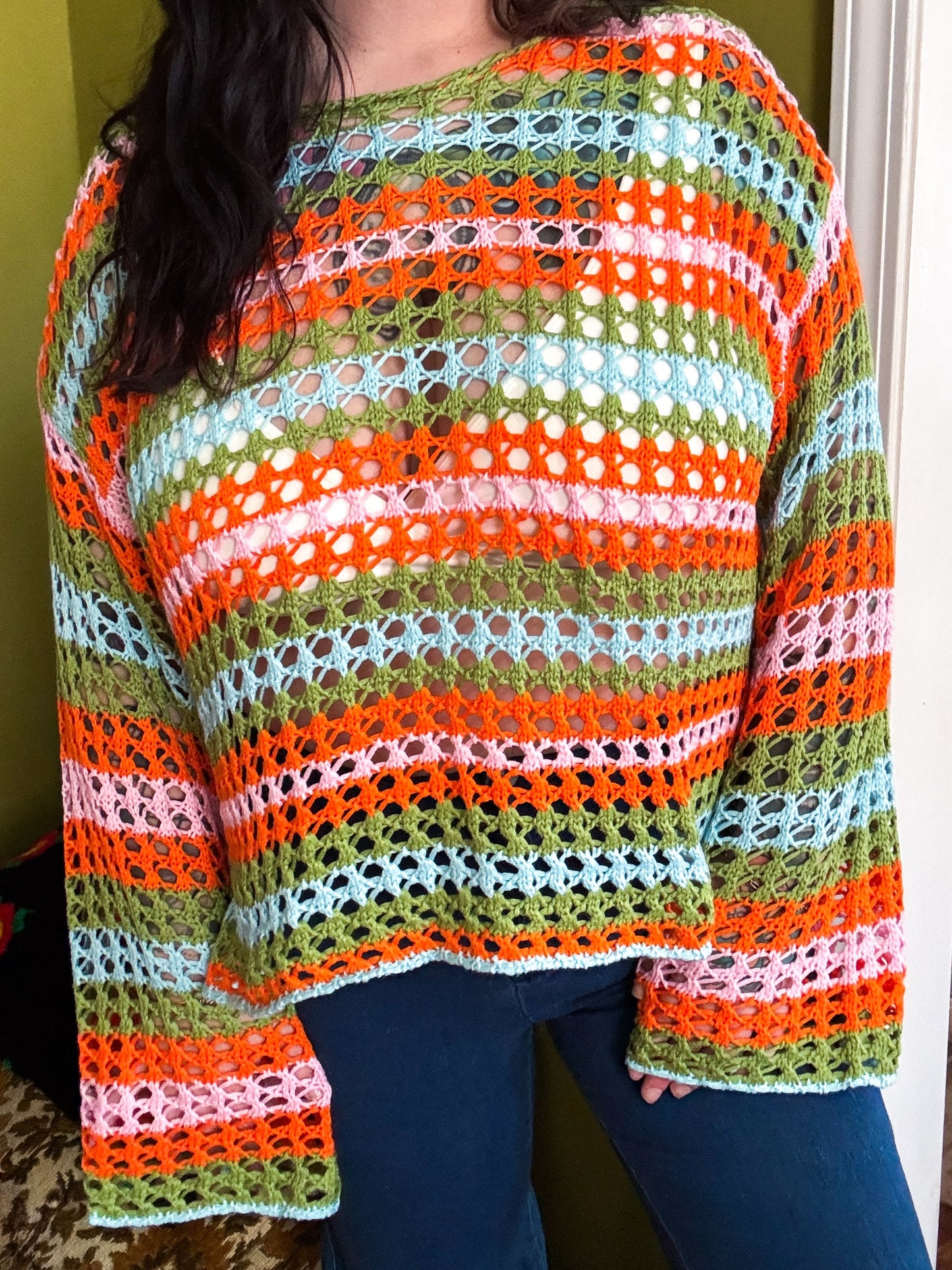 Jolie Striped Sweater : Oversized | Retro