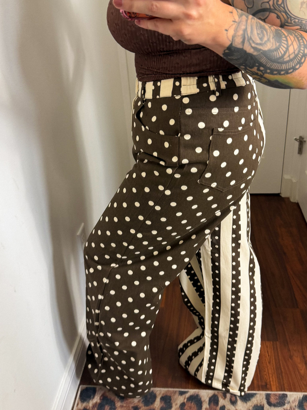 Dot Striped Pants