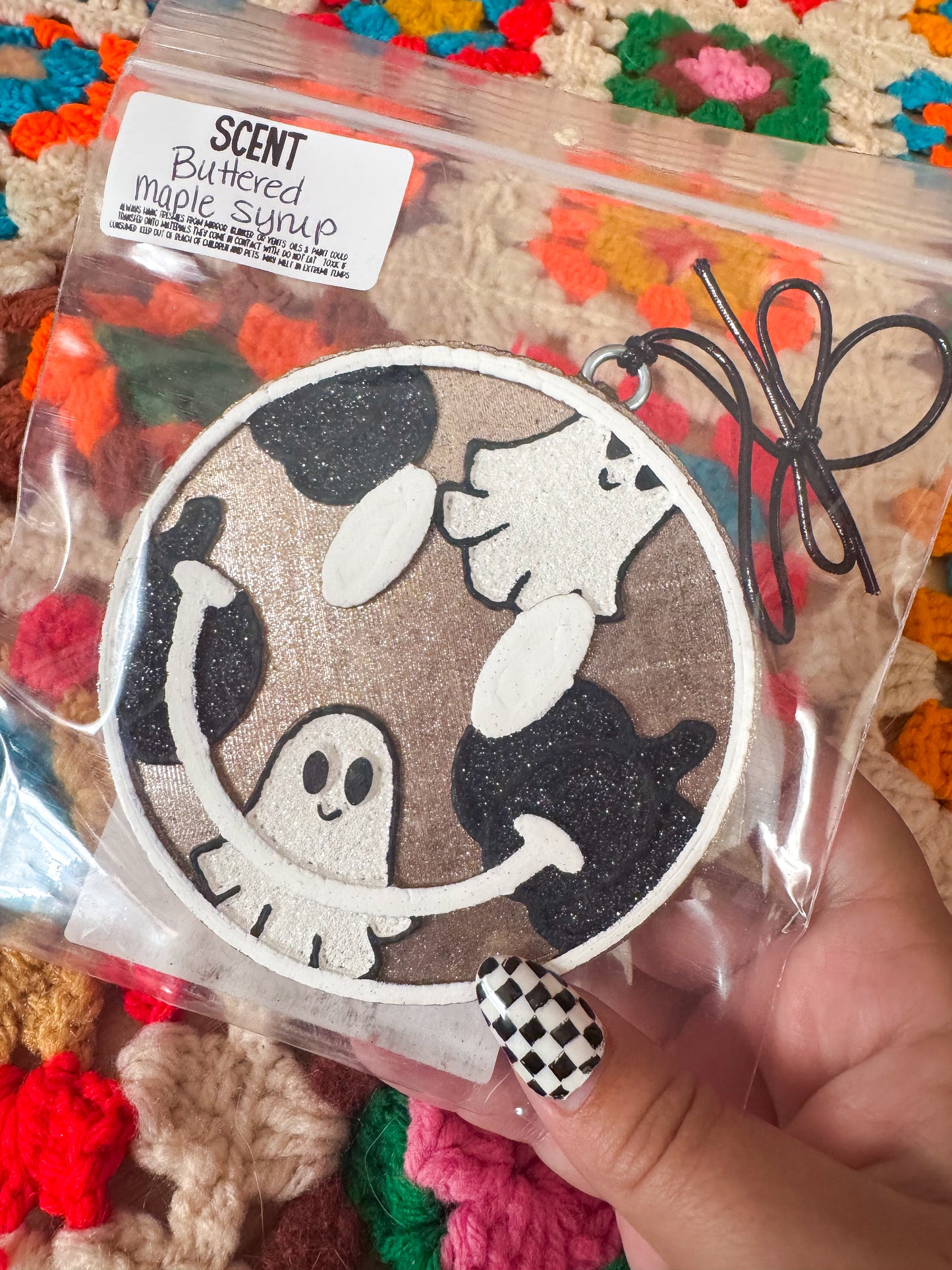Pumpkin Ghost Smiley Freshie
