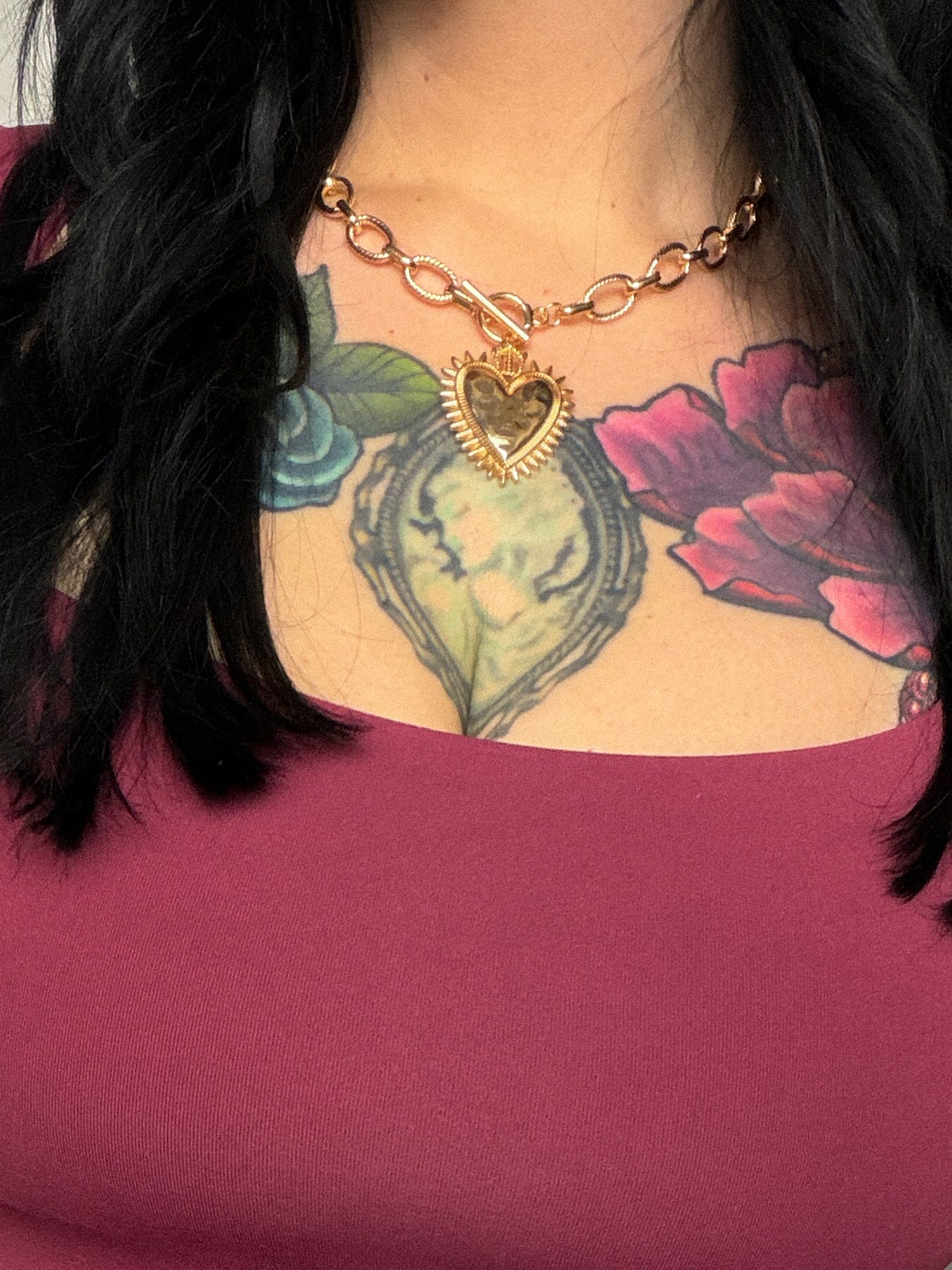 Star Crossed Heart Necklace