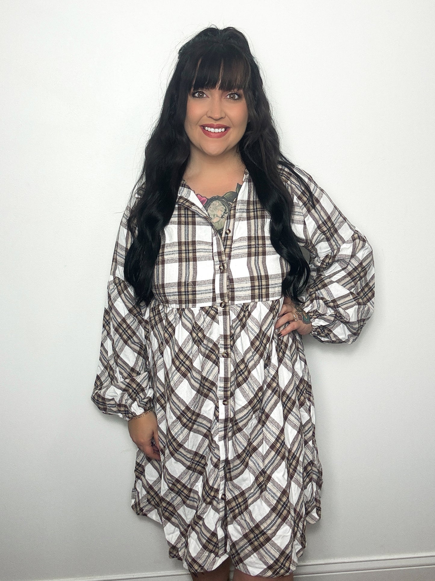 Ginger Plaid Dress (S & M Left)