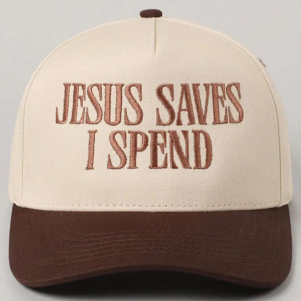 Jesus Saves I Spend Hat