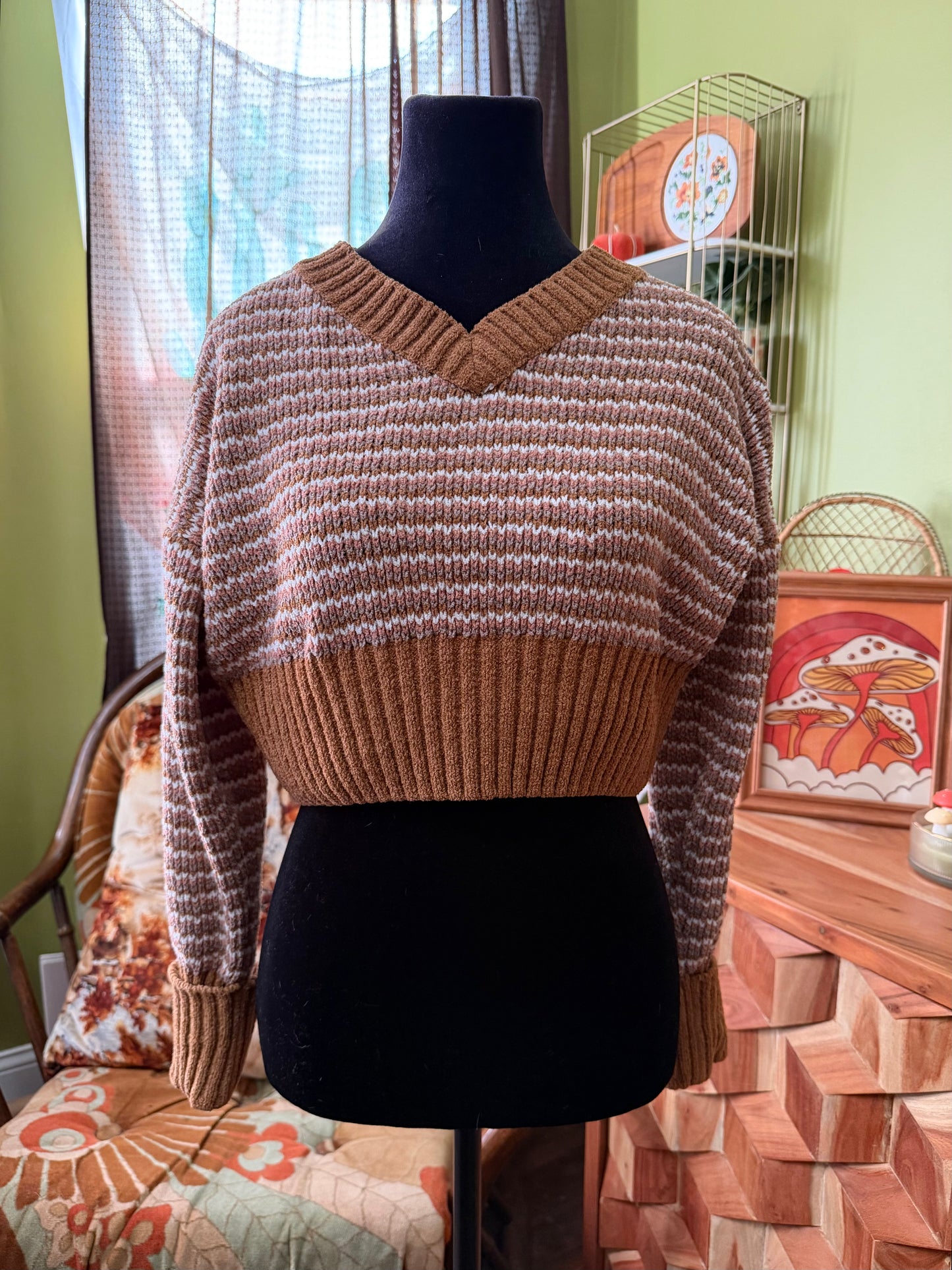 Butterscotch Crop Sweater : S