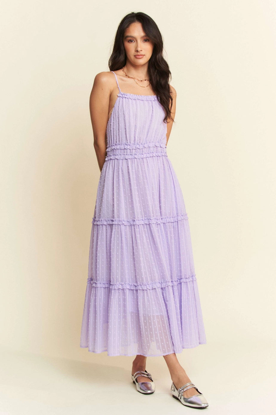 Lavender Haze Dot Dress