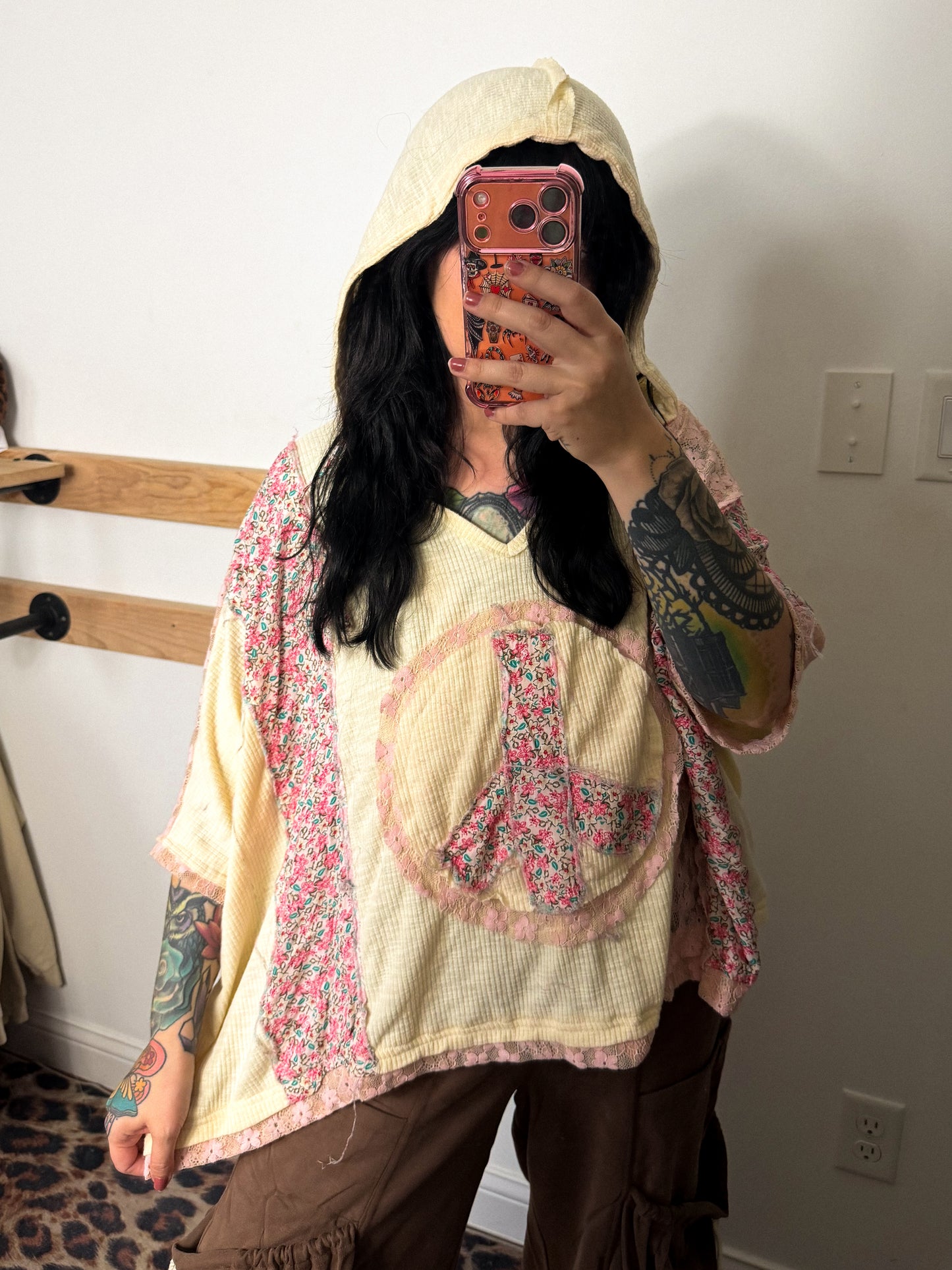 Peace Patch Hooded Top : POL : L