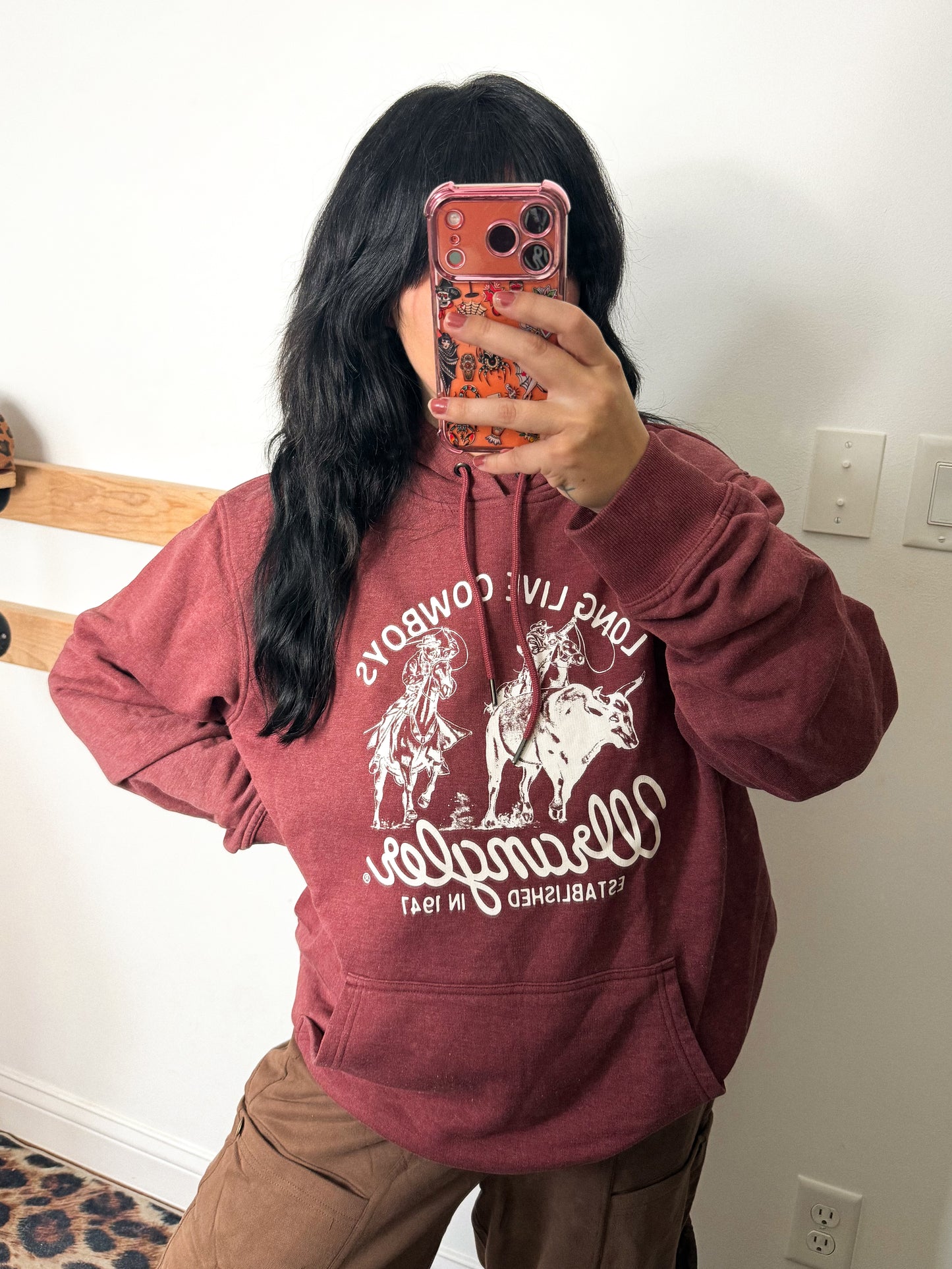 Long Live Cowboys Wrangler Hoodie : NEW : L