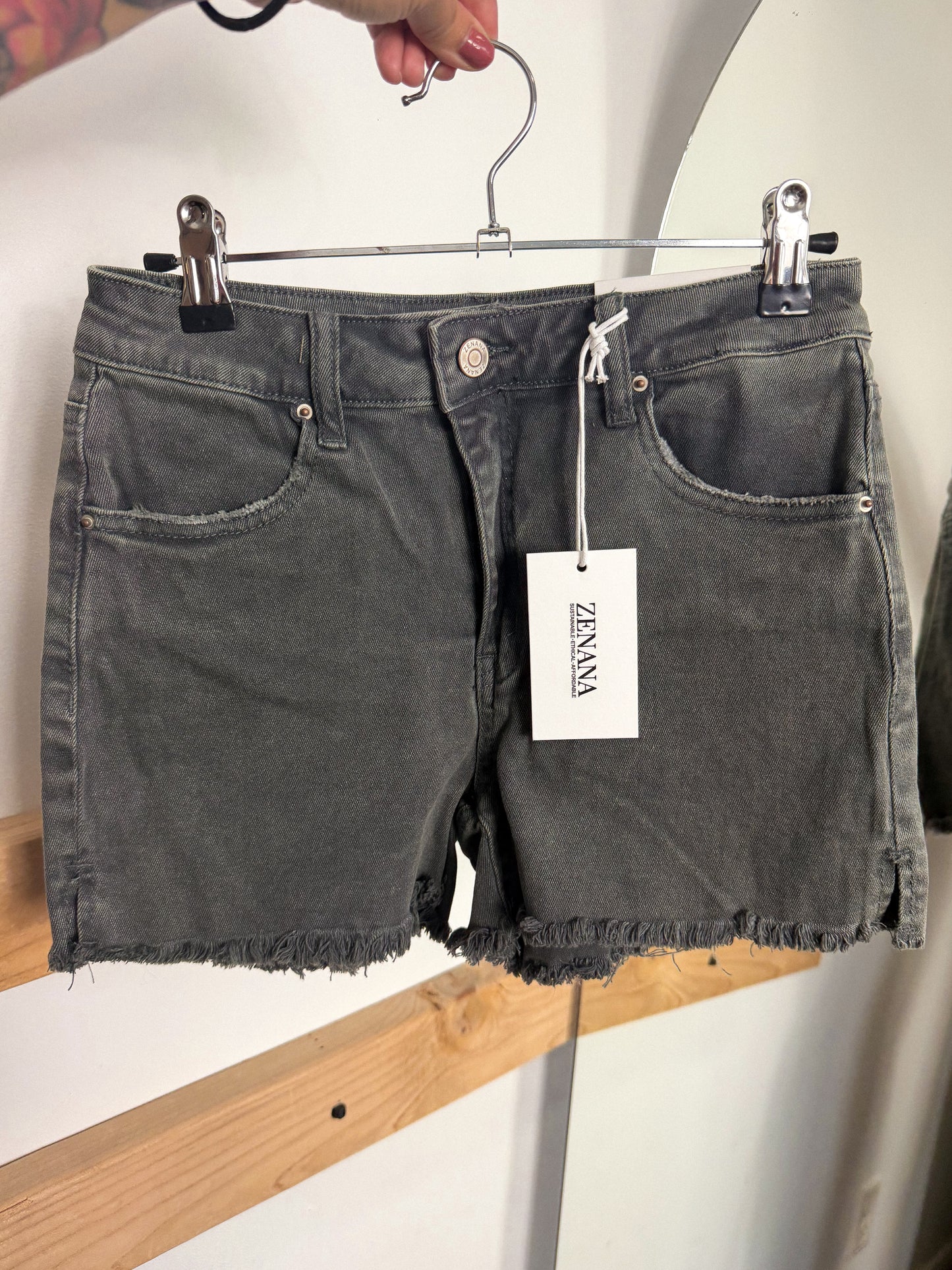 Zenana Grey Shorts : S : NEW W/ TAG