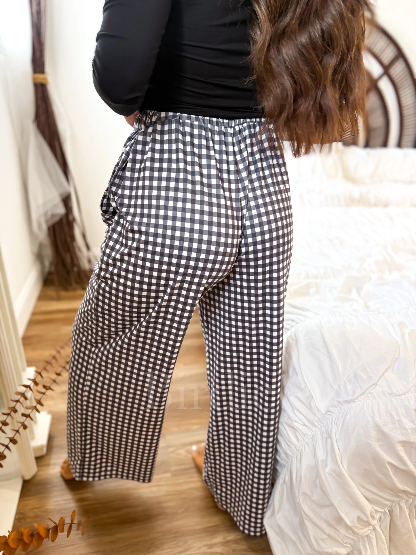 Stretchy Gingham Pants : PREORDER