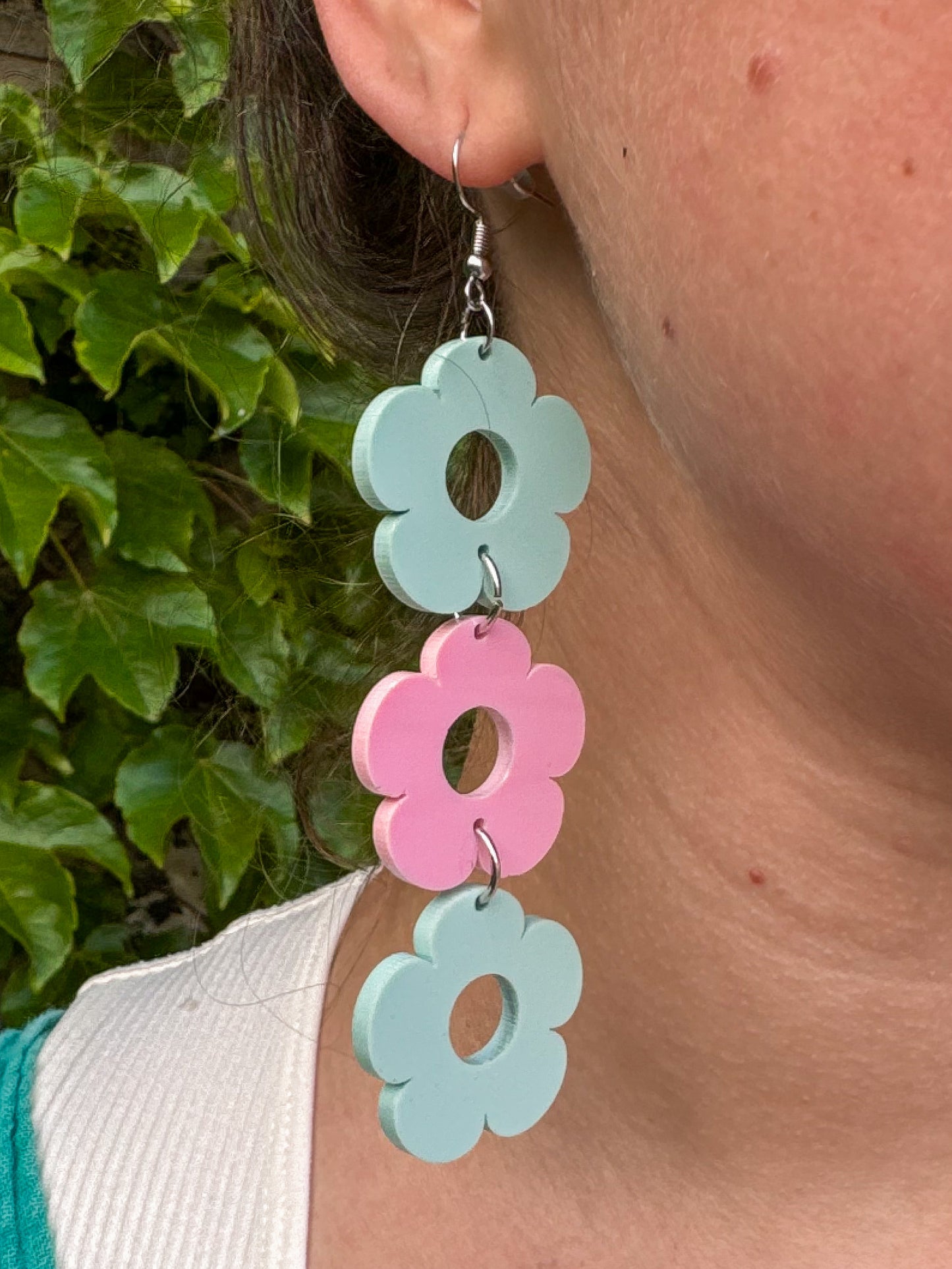 Triple Daisy Earrings