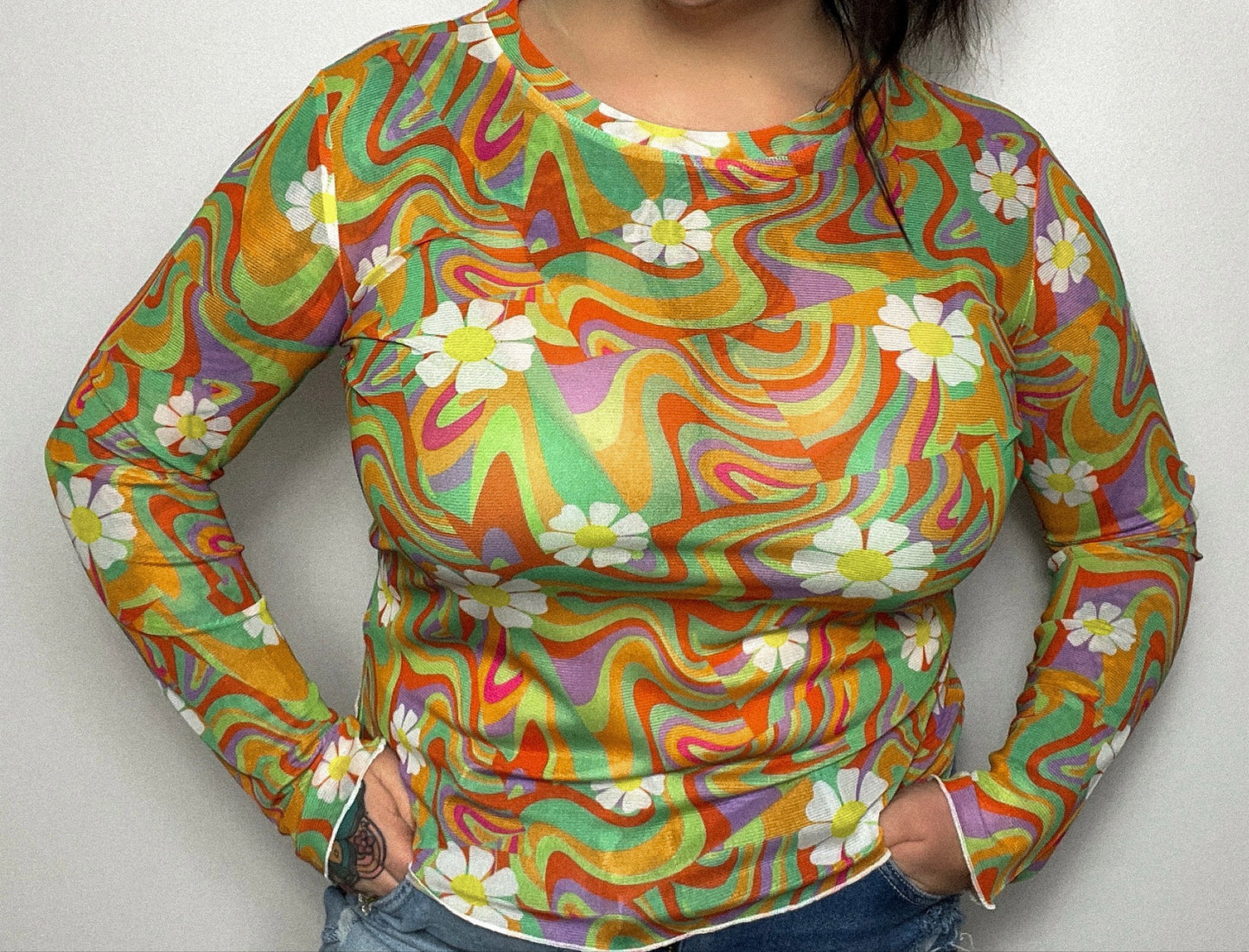 Dazey Mesh Top (S & M left)
