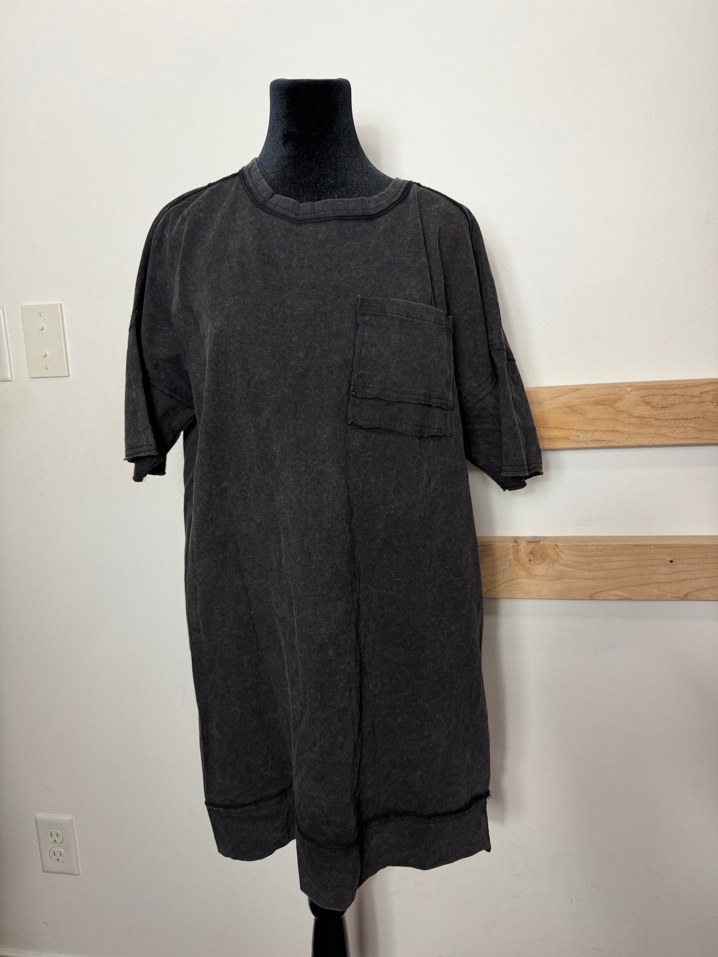 Charcoal T-Shirt Dress : L : NEW W/ TAGS