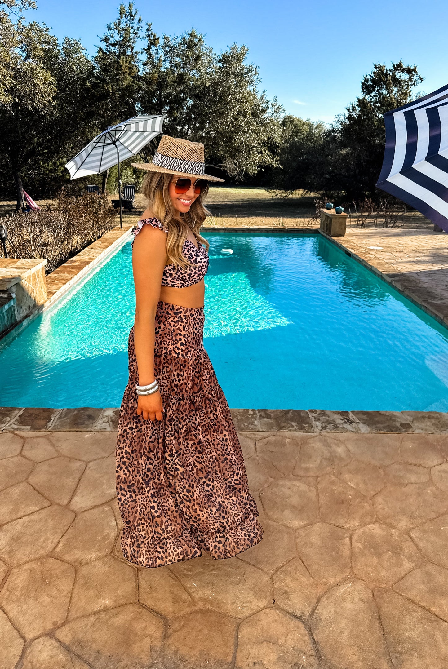 Leopard Swim Bottom + Skirt Combo
