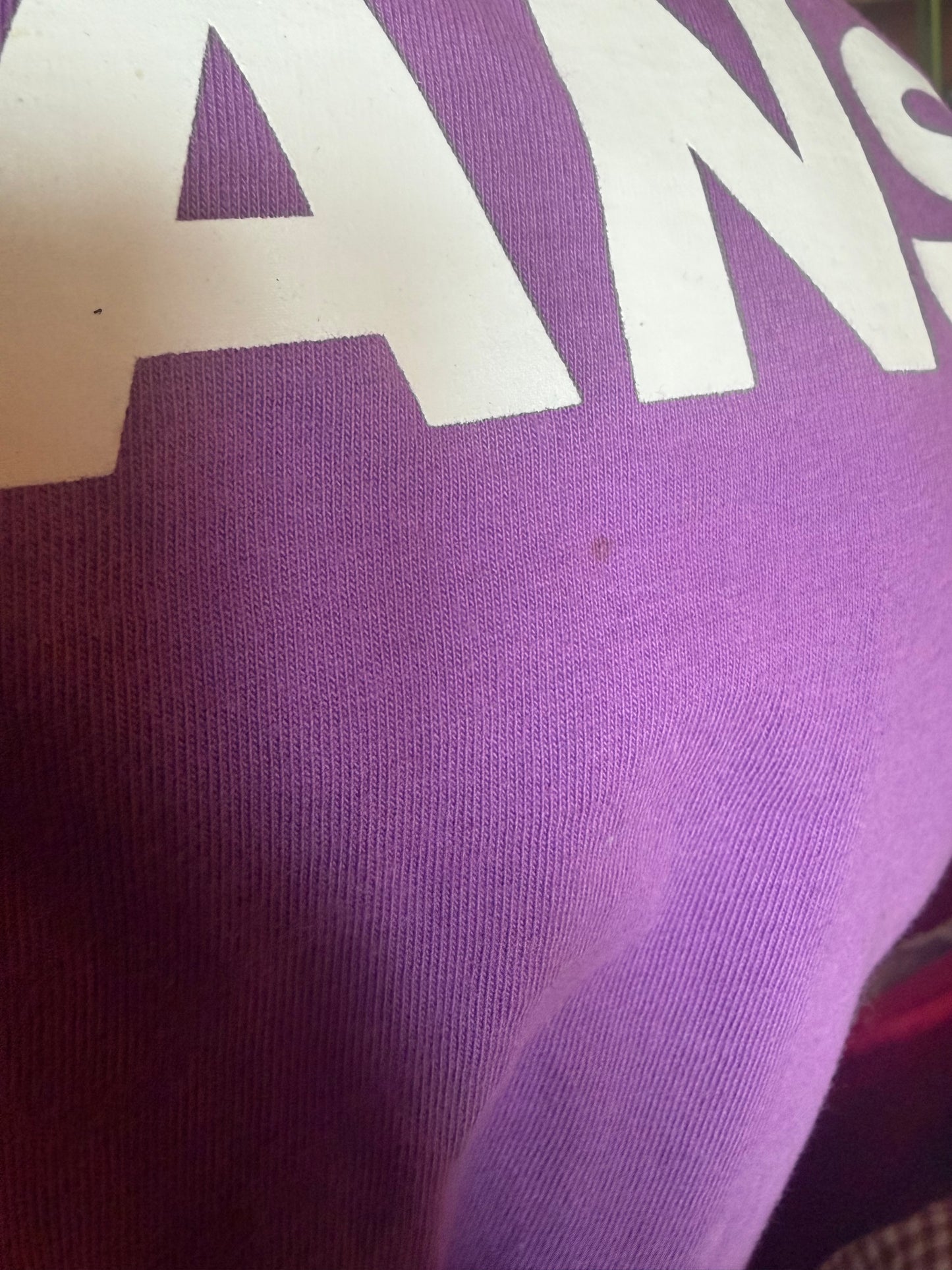Purple Long Sleeve V Tee : M