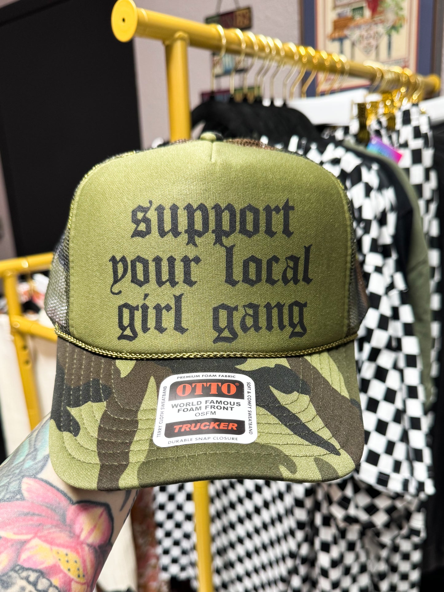 Camo Girl Gang Trucker Hat