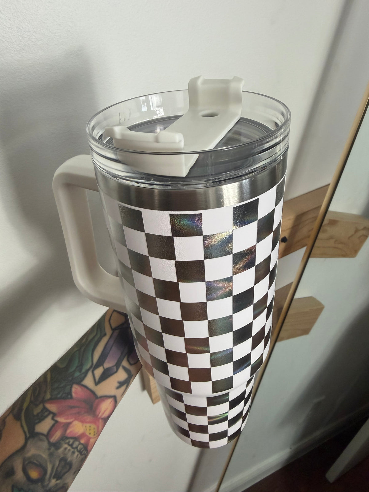 Checker Tumbler : NEW W BOX