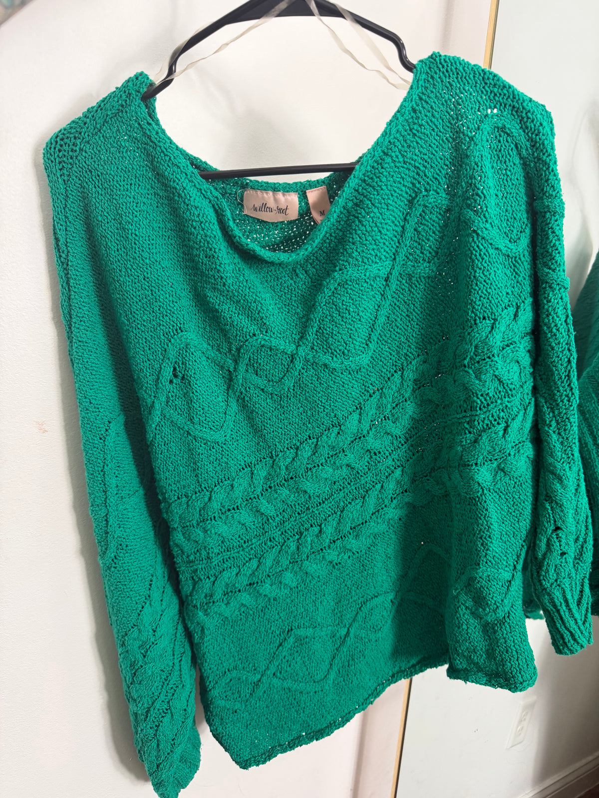 Willow & Root Green Sweater : M