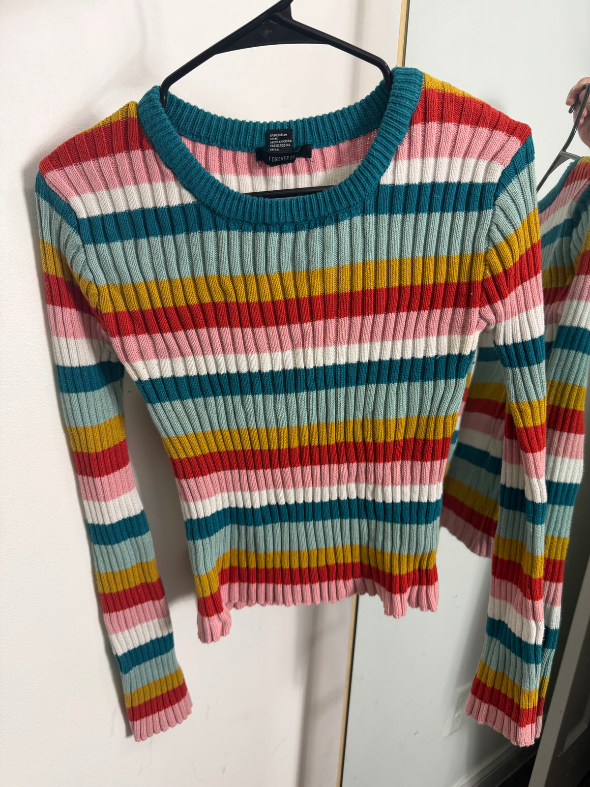 Fitted Striped Sweater : L