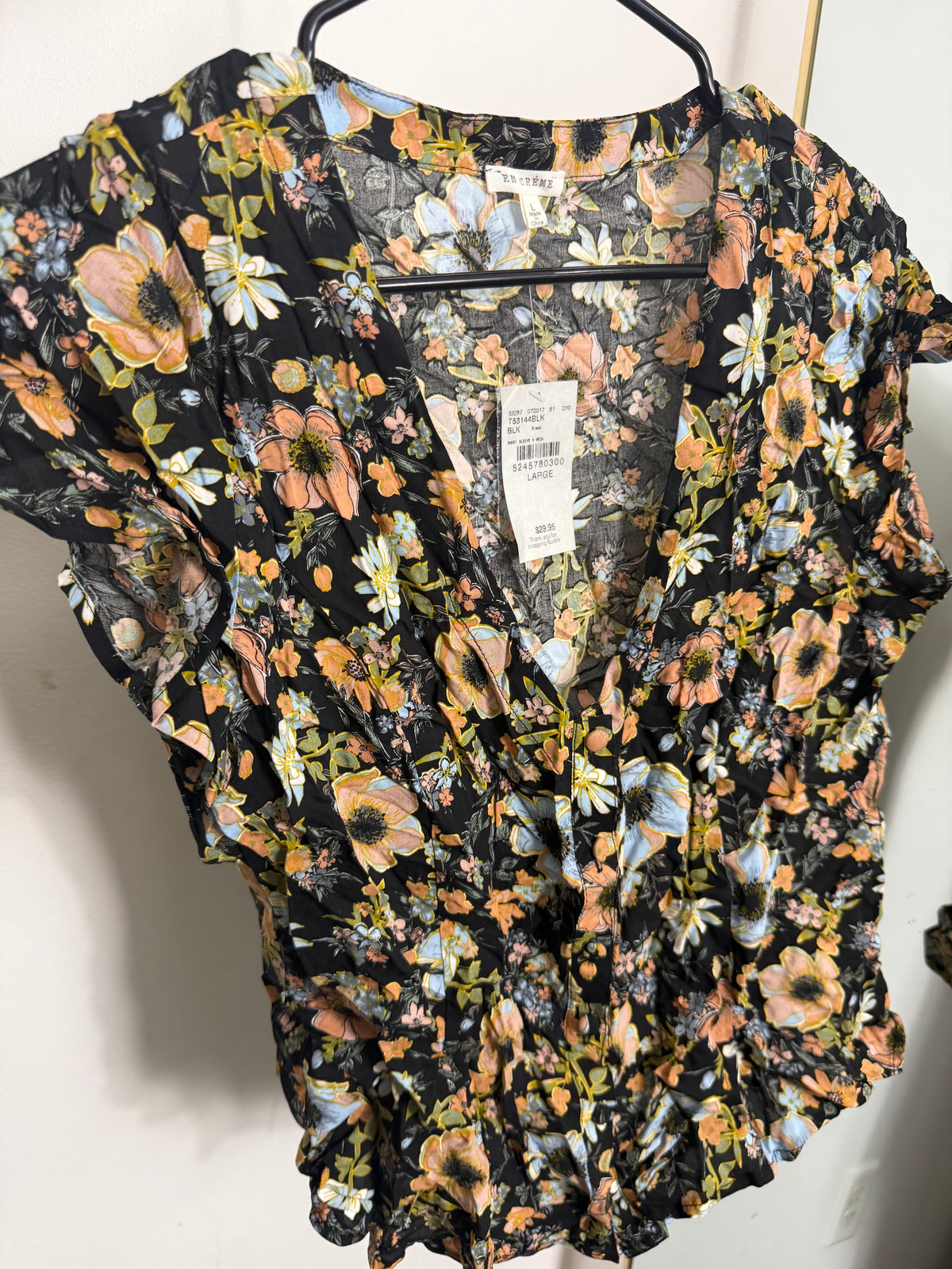Floral Button Up : L : NEW W TAG