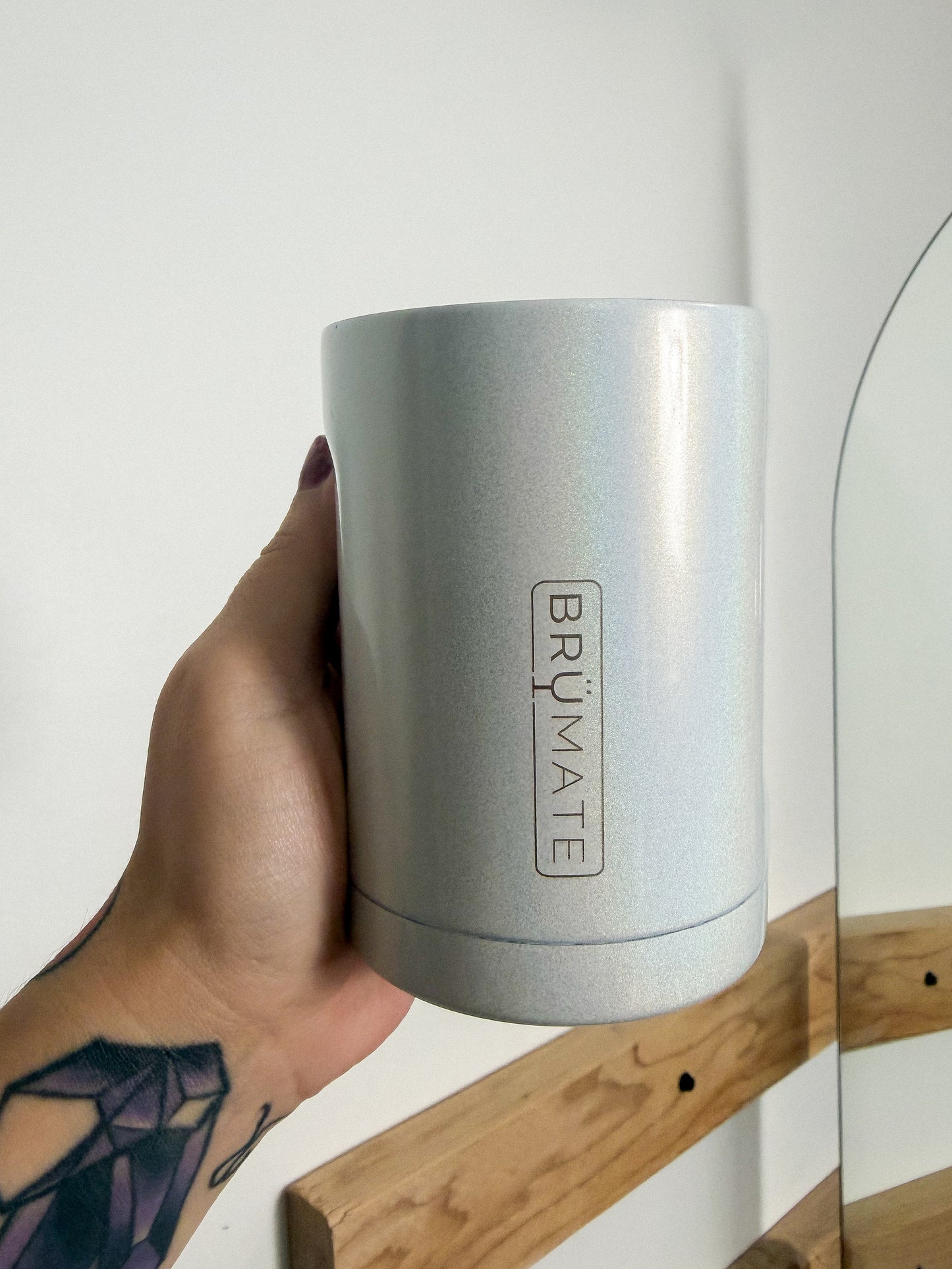 Glitter White Can Koozie