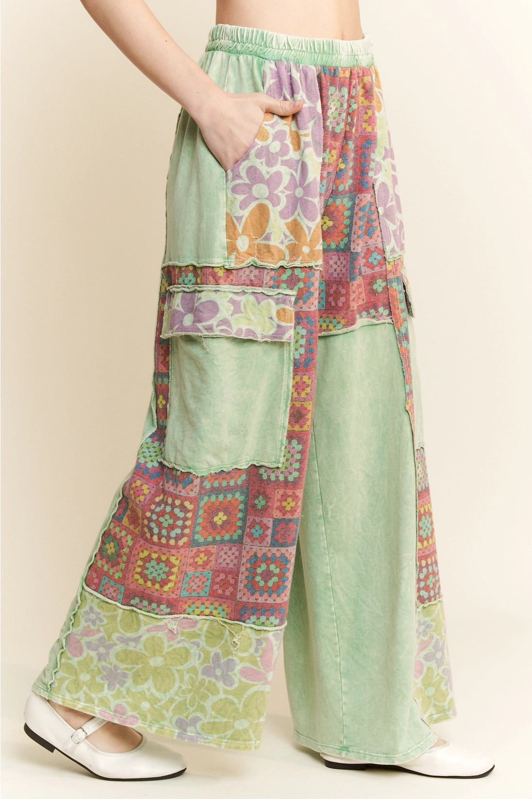 Allison Patch Pants : Mint