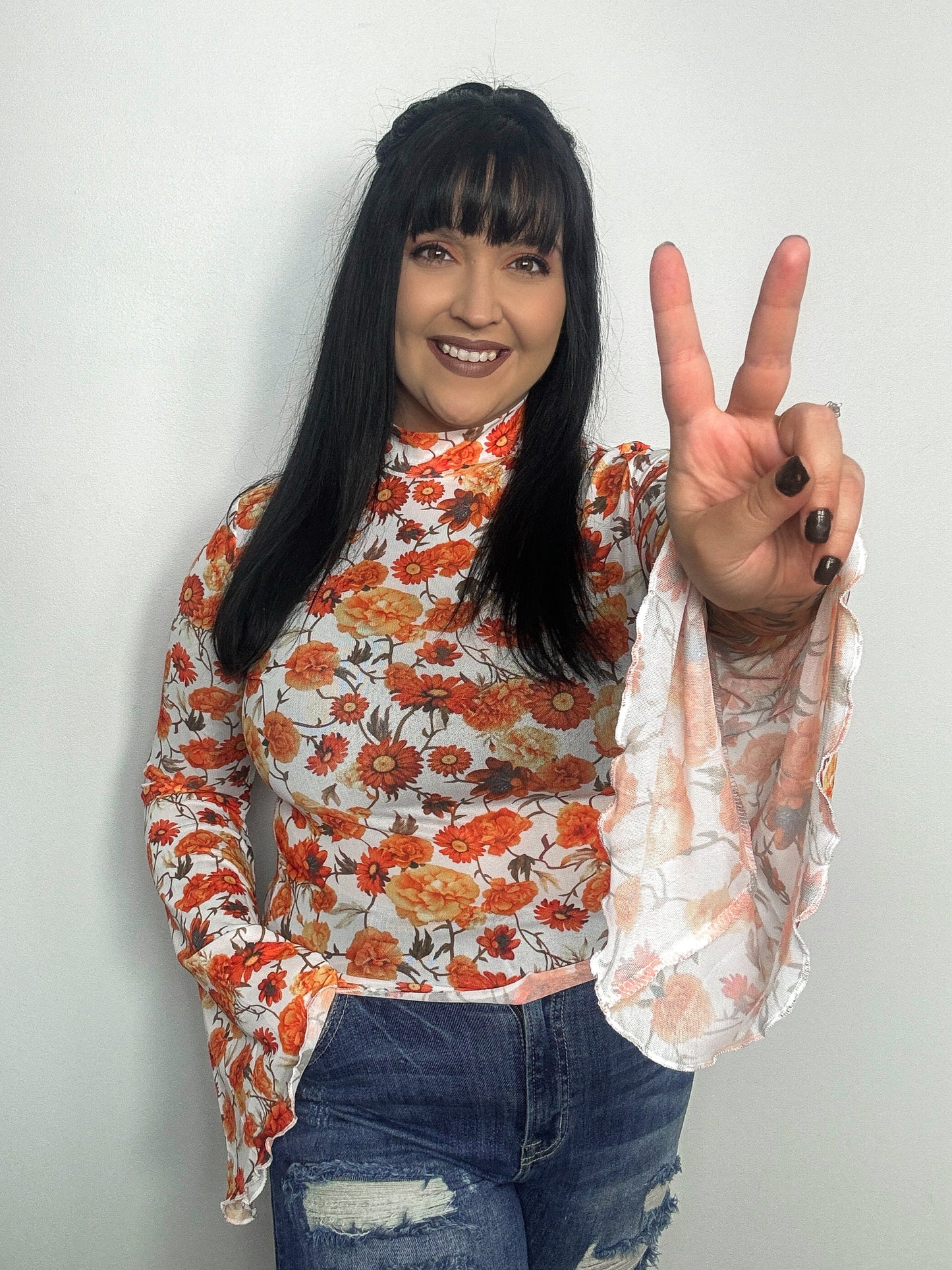 Delilah Floral Top (M left)