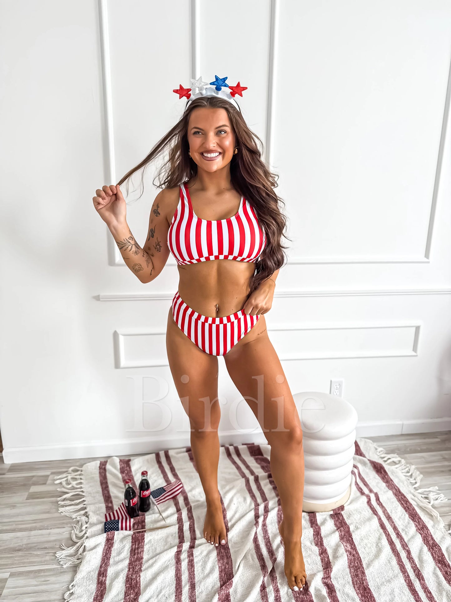 Red Stripe Swimsuit | PREORDER