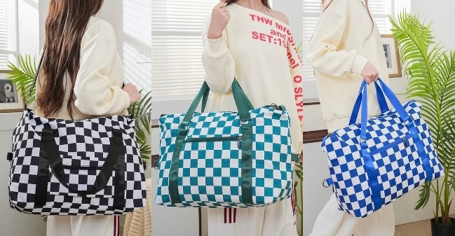 Checkered Duffle Bag: 3 Color Options | PREORDER