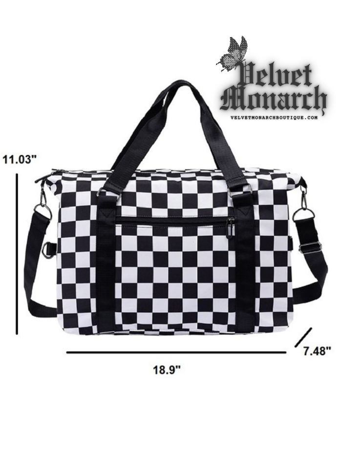 Checkered Duffle Bag: 3 Color Options | PREORDER