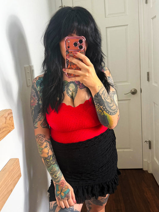 Black Lace Skort