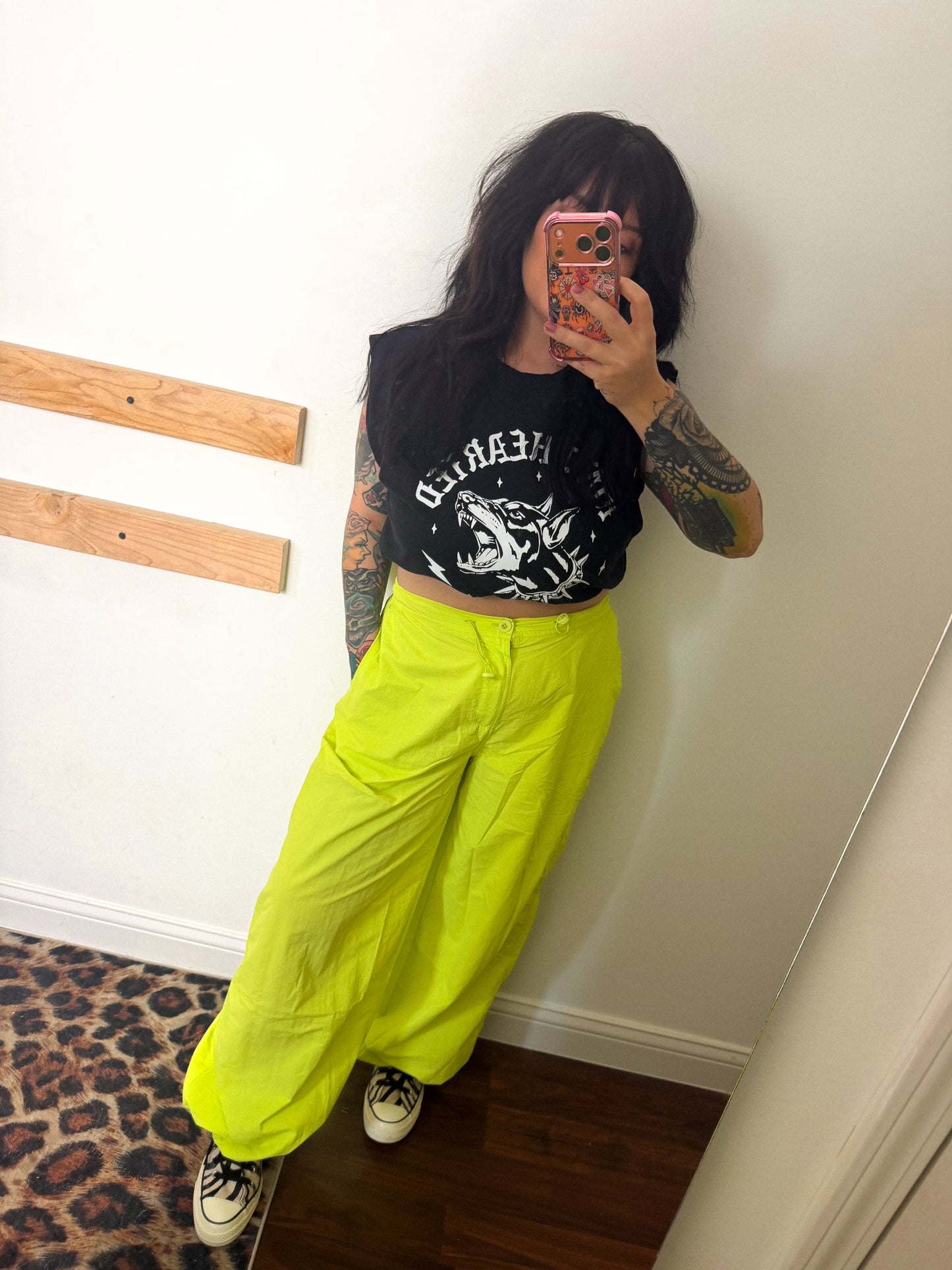 Franki Parachute Pants : Lime