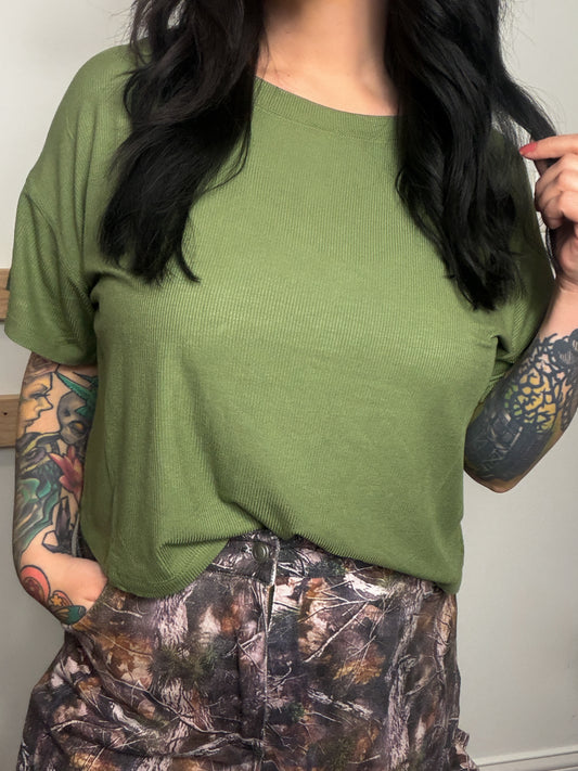 Collins Ribbed Box Tees : 4 Colors