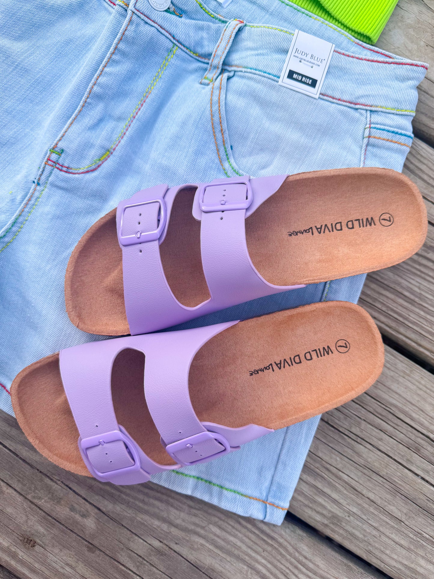 Lavender Buckle Sandals