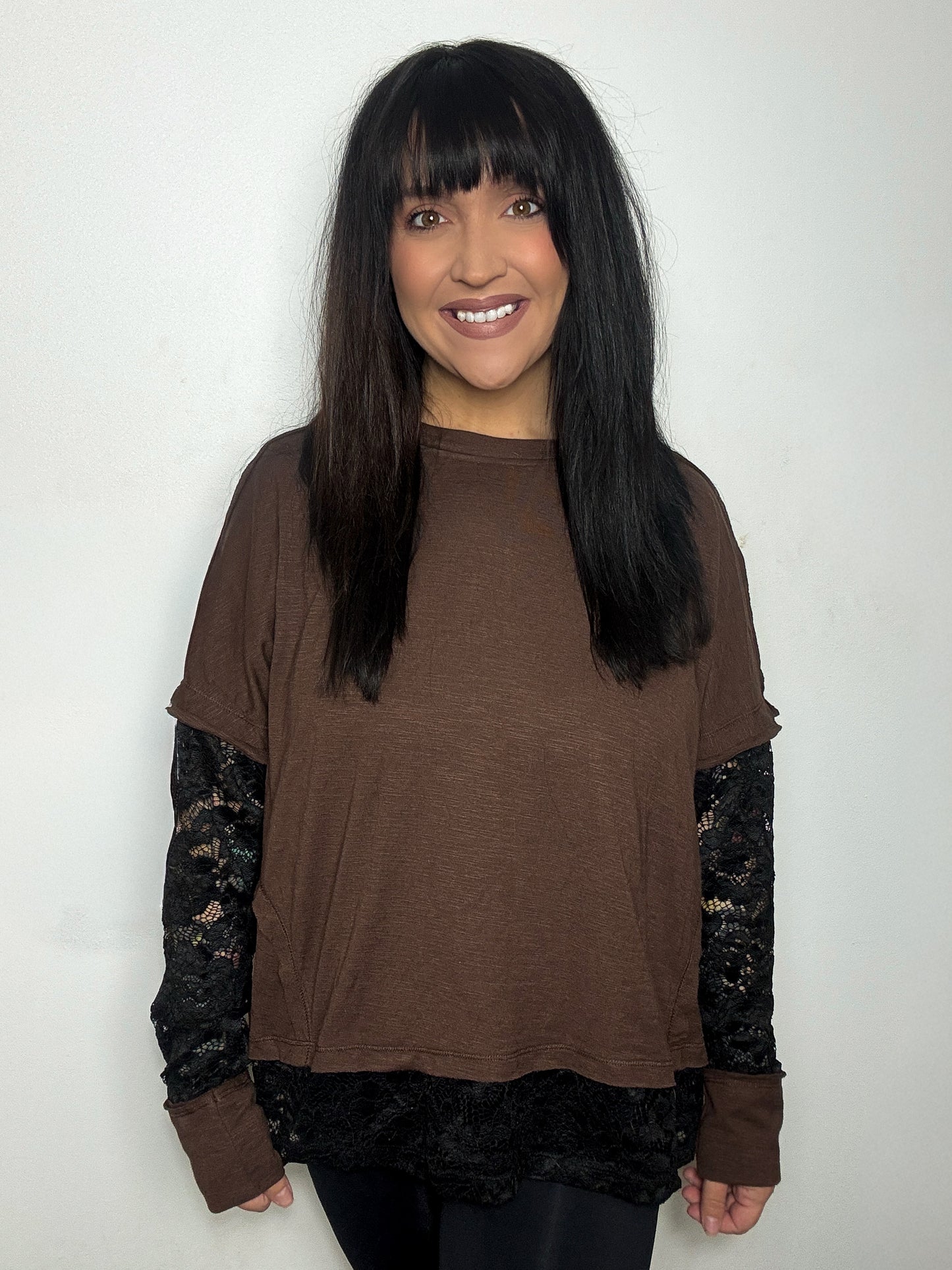 Lane Layered Tee : Mocha