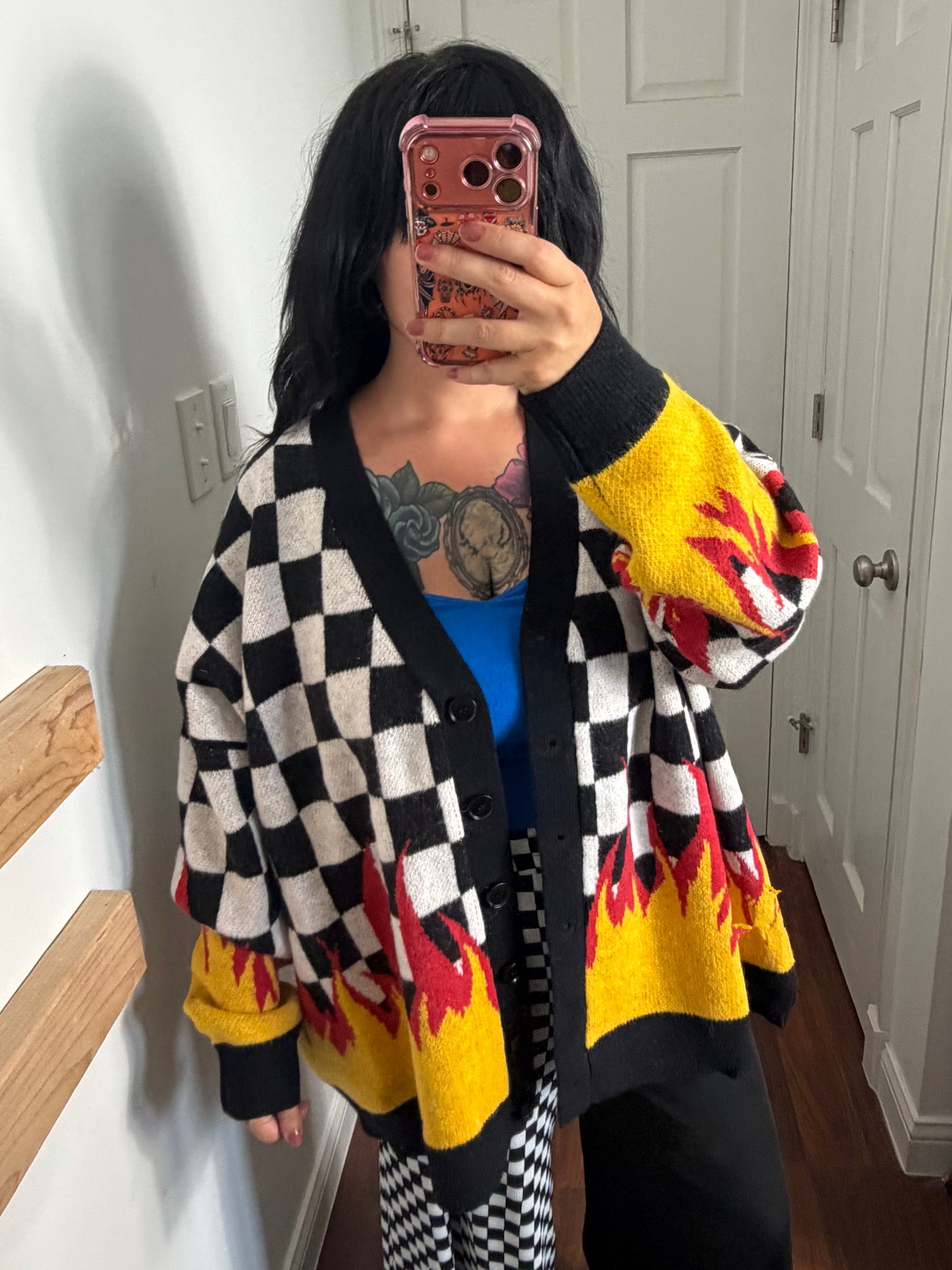 Hot Checker Cardi