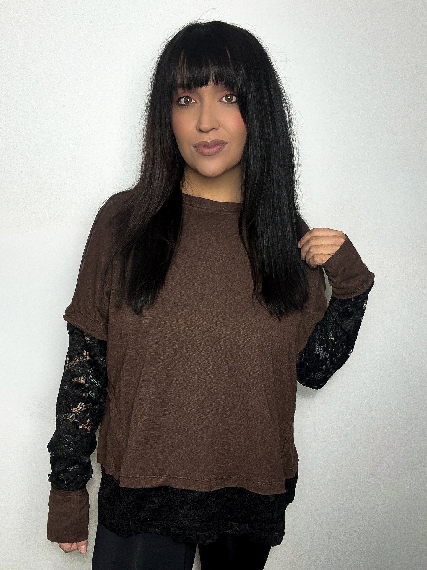 Lane Layered Tee : Mocha