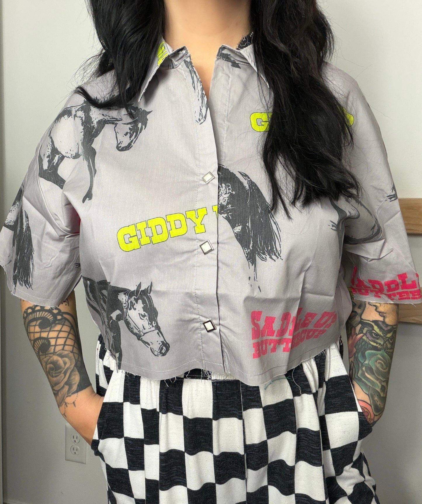 Saddle Up Buttercup : Cropped Button Up