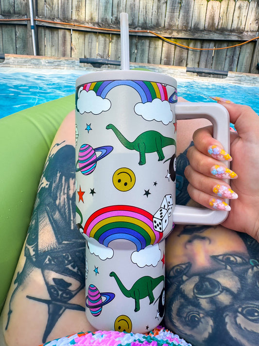Dino Rainbow Tumbler