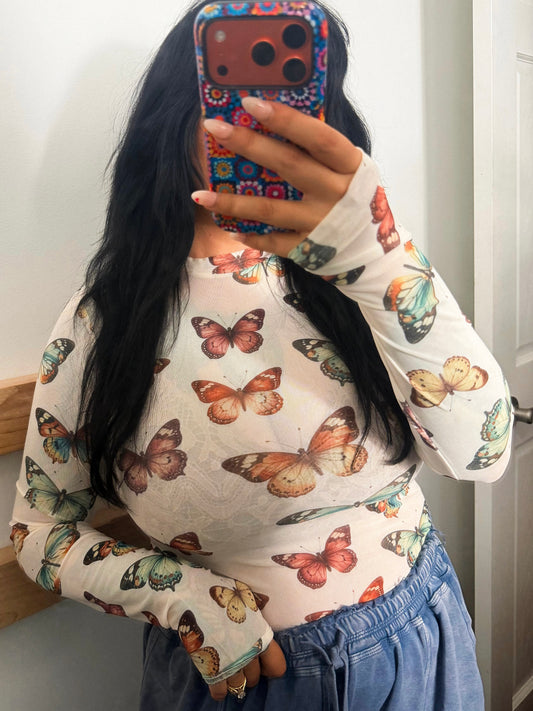 Butterfly Mesh Top