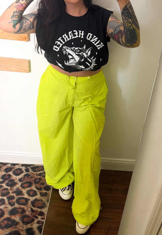 Franki Parachute Pants : Lime