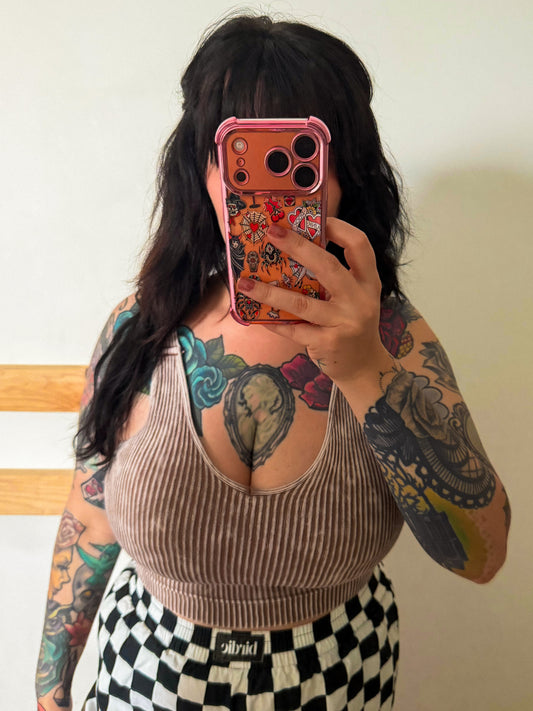 Kelsea Padded Brami : Washed Mocha