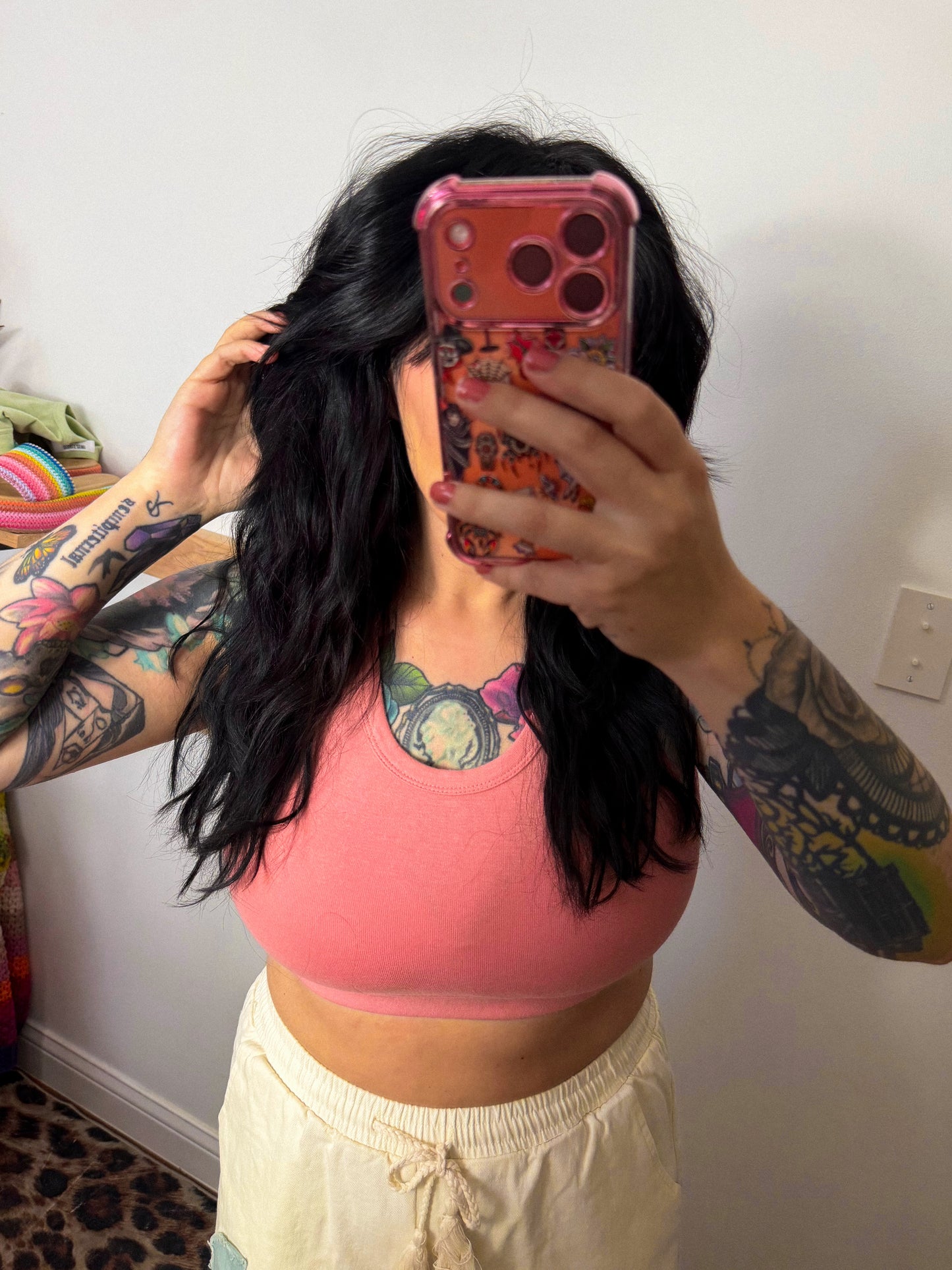 Mille Crop Tank : Pink Rose